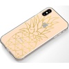 image:imageCasely iPhone XXS Case  Other Side  Holographic Metallic Stained Glass Marble  Classic Ultra Slim DesignShiny Gold Pineapple Clear