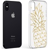 image:imageCasely iPhone XXS Case  Other Side  Holographic Metallic Stained Glass Marble  Classic Ultra Slim DesignShiny Gold Pineapple Clear