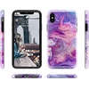 image:imageCasely iPhone XXS Case  Other Side  Holographic Metallic Stained Glass Marble  Classic Ultra Slim DesignTie Dying Over You Purple Marble
