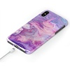 image:imageCasely iPhone XXS Case  Other Side  Holographic Metallic Stained Glass Marble  Classic Ultra Slim DesignTie Dying Over You Purple Marble