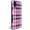 image:imageCasely iPhone XXS Case  Stuck on U  Festival Sticker Floral  Bold Protective DesignAs if Light Purple Plaid
