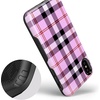 image:imageCasely iPhone XXS Case  Stuck on U  Festival Sticker Floral  Bold Protective DesignAs if Light Purple Plaid