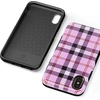 image:imageCasely iPhone XXS Case  Stuck on U  Festival Sticker Floral  Bold Protective DesignAs if Light Purple Plaid