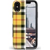 image:imageCasely iPhone XXS Case  Stuck on U  Festival Sticker Floral  Bold Protective DesignAs if Yellow Plaid