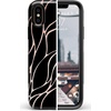 image:imageCasely iPhone XXS Case  Stuck on U  Festival Sticker Floral  Bold Protective DesignBlack and Gold Metallic Waves