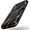 image:imageCasely iPhone XXS Case  Stuck on U  Festival Sticker Floral  Bold Protective DesignBlack and Gold Metallic Waves