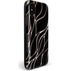 image:imageCasely iPhone XXS Case  Stuck on U  Festival Sticker Floral  Bold Protective DesignBlack and Gold Metallic Waves