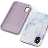 image:imageCasely iPhone XXS Case  Stuck on U  Festival Sticker Floral  Bold Protective DesignBlue  Purple Cotton Candy Marble