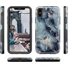 image:imageCasely iPhone XXS Case  Stuck on U  Festival Sticker Floral  Bold Protective DesignBlue Marble