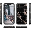 image:imageCasely iPhone XXS Case  Stuck on U  Festival Sticker Floral  Bold Protective DesignCracked Rose Gold Black Marble