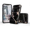 image:imageCasely iPhone XXS Case  Stuck on U  Festival Sticker Floral  Bold Protective DesignCracked Rose Gold Black Marble