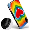 image:imageCasely iPhone XXS Case  Stuck on U  Festival Sticker Floral  Bold Protective DesignI Heart Tie Dye