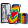 image:imageCasely iPhone XXS Case  Stuck on U  Festival Sticker Floral  Bold Protective DesignI Heart Tie Dye