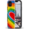 image:imageCasely iPhone XXS Case  Stuck on U  Festival Sticker Floral  Bold Protective DesignI Heart Tie Dye