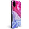 image:imageCasely iPhone XXS Case  Stuck on U  Festival Sticker Floral  Bold Protective DesignLand  Sea Marble Swirl
