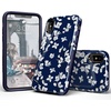 image:imageCasely iPhone XXS Case  Stuck on U  Festival Sticker Floral  Bold Protective DesignNavy Cherry Blossom Floral