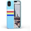 image:imageCasely iPhone XXS Case  Stuck on U  Festival Sticker Floral  Bold Protective DesignTeal Rainbow Stripes Color Block