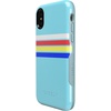image:imageCasely iPhone XXS Case  Stuck on U  Festival Sticker Floral  Bold Protective DesignTeal Rainbow Stripes Color Block