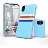 image:imageCasely iPhone XXS Case  Stuck on U  Festival Sticker Floral  Bold Protective DesignTeal Rainbow Stripes Color Block