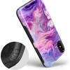 image:imageCasely iPhone XXS Case  Stuck on U  Festival Sticker Floral  Bold Protective DesignTie Dying Over You Purple Marble
