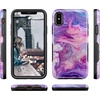 image:imageCasely iPhone XXS Case  Stuck on U  Festival Sticker Floral  Bold Protective DesignTie Dying Over You Purple Marble