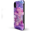 image:imageCasely iPhone XXS Case  Stuck on U  Festival Sticker Floral  Bold Protective DesignTie Dying Over You Purple Marble
