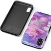image:imageCasely iPhone XXS Case  Stuck on U  Festival Sticker Floral  Bold Protective DesignTie Dying Over You Purple Marble