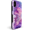 image:imageCasely iPhone XXS Case  Stuck on U  Festival Sticker Floral  Bold Protective DesignTie Dying Over You Purple Marble