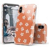 image:imageCasely iPhone Xs Max Case  As if  Light Purple Plaid  Classic Ultra Slim DesignFlower My World  Burnt Orange Floral