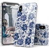 image:imageCasely iPhone Xs Max Case  Outside The Lines  Crayola Marker  Classic Ultra Slim DesignRose to Fame  Blue  White Rose Floral