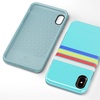 image:imageCasely iPhone Xs Max Case  Outside the Lines  Crayola Marker  Bold Protective Design17 Teal Rainbow Stripes Color Block