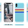 image:imageCasely iPhone Xs Max Case  Scribble Me That  Crayola Rainbow Pencil  Classic Ultra Slim DesignTeal Rainbow Stripes Color Block