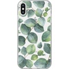 image:imageCasely iPhone XXS Case  Other Side  Holographic Metallic Stained Glass Marble  Classic Ultra Slim DesignLeaf Me Alone  Green Floral