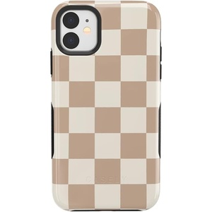 image:imageCasely iPhone 11 Case  Vida y Muerte  Frida Kahlo Dotted Skull  Bold Protective DesignFit Check  Neutral Checkerboard