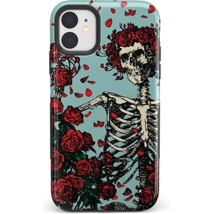 image:imageCasely iPhone 11 Case  Vida y Muerte  Frida Kahlo Dotted Skull  Bold Protective DesignForever Grateful  Grateful Dead Skeleton Floral
