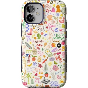 image:imageCasely iPhone 12 Mini Case  Sneaky Monkeys  Frida Kahlo Jungle Floral  Bold Protective Design  Compatible with MagSafeAll the Fun Things  Fun on Weekdays