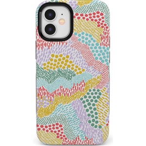image:imageCasely iPhone 12 Mini Case  Sneaky Monkeys  Frida Kahlo Jungle Floral  Bold Protective Design  Compatible with MagSafeColor Me Happy  Pattern Colorblock