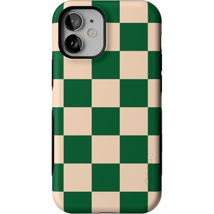 image:imageCasely iPhone 12 Mini Case  Sneaky Monkeys  Frida Kahlo Jungle Floral  Bold Protective Design  Compatible with MagSafeFit Check  Green Checkerboard