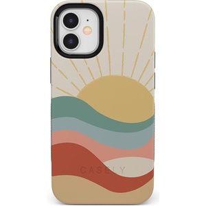 image:imageCasely iPhone 12 Mini Case  Sneaky Monkeys  Frida Kahlo Jungle Floral  Bold Protective Design  Compatible with MagSafeHere Comes the Sun  Colorblock Sunset