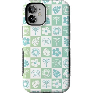 image:imageCasely iPhone 12 Mini Case  Sneaky Monkeys  Frida Kahlo Jungle Floral  Bold Protective Design  Compatible with MagSafePura Vida  Coastal Checkers