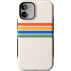 image:imageCasely iPhone 12 Mini Case  Sneaky Monkeys  Frida Kahlo Jungle Floral  Bold Protective Design  Compatible with MagSafeTotally Groovy  Rainbow Stripes Color Block