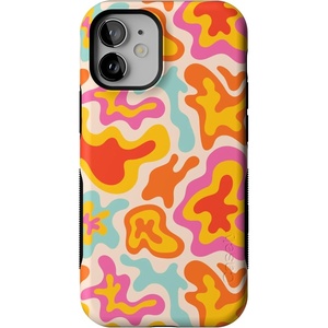 image:imageCasely iPhone 12 Mini Case  Sneaky Monkeys  Frida Kahlo Jungle Floral  Bold Protective Design  Compatible with MagSafeTropical Color Splash  Abstract Retro