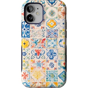 image:imageCasely iPhone 12 Mini Case  Sneaky Monkeys  Frida Kahlo Jungle Floral  Bold Protective Design  Compatible with MagSafeTuscan Tiles  Dolce Vita