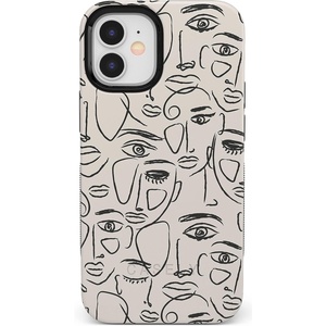 image:imageCasely iPhone 12 Mini Case  Sneaky Monkeys  Frida Kahlo Jungle Floral  Bold Protective Design  Compatible with MagSafeWere All Human  Minimal Face Art