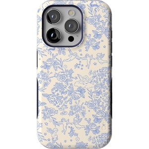 image:imageCasely iPhone 15 Pro Case  Monets Bridge  The Met Museum  Bold Protective Design  Compatible with MagSafeCupids Canvas  Periwinkle Floral