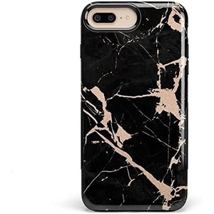 image:imageCasely iPhone 678 Plus Case  On Cloud Nine  Glitch Smiley Face  Bold Protective DesignCracked Rose Gold Black Marble