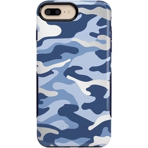 image:imageCasely iPhone 678 Plus Case  On Cloud Nine  Glitch Smiley Face  Bold Protective DesignIn Formation  Metallic Blue Camo