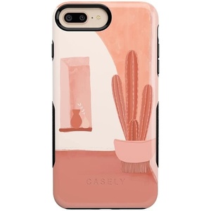 image:imageCasely iPhone 678 Plus Case  Out and About  Light Pink Floral  Bold Protective DesignDesert Daze  Peachy Cactus