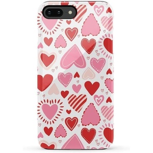 image:imageCasely iPhone 678 Plus Case  Out and About  Light Pink Floral  Bold Protective DesignLove Struck  Heart Stickers