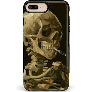 image:imageCasely iPhone 678 Plus Case  Out and About  Light Pink Floral  Bold Protective DesignVan Gogh  Skull of a Skeleton with Burning Cig